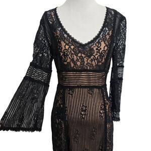 Vintage Y2K Nanette Lepore Whimsigoth Lace Dress Black Fairy Grunge Women 4